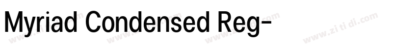 Myriad Condensed Reg字体转换